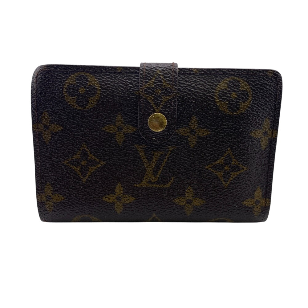 LOUIS VUITTON Bifold Wallet M61663 leather Brown Monogram Porto Monet Wienois