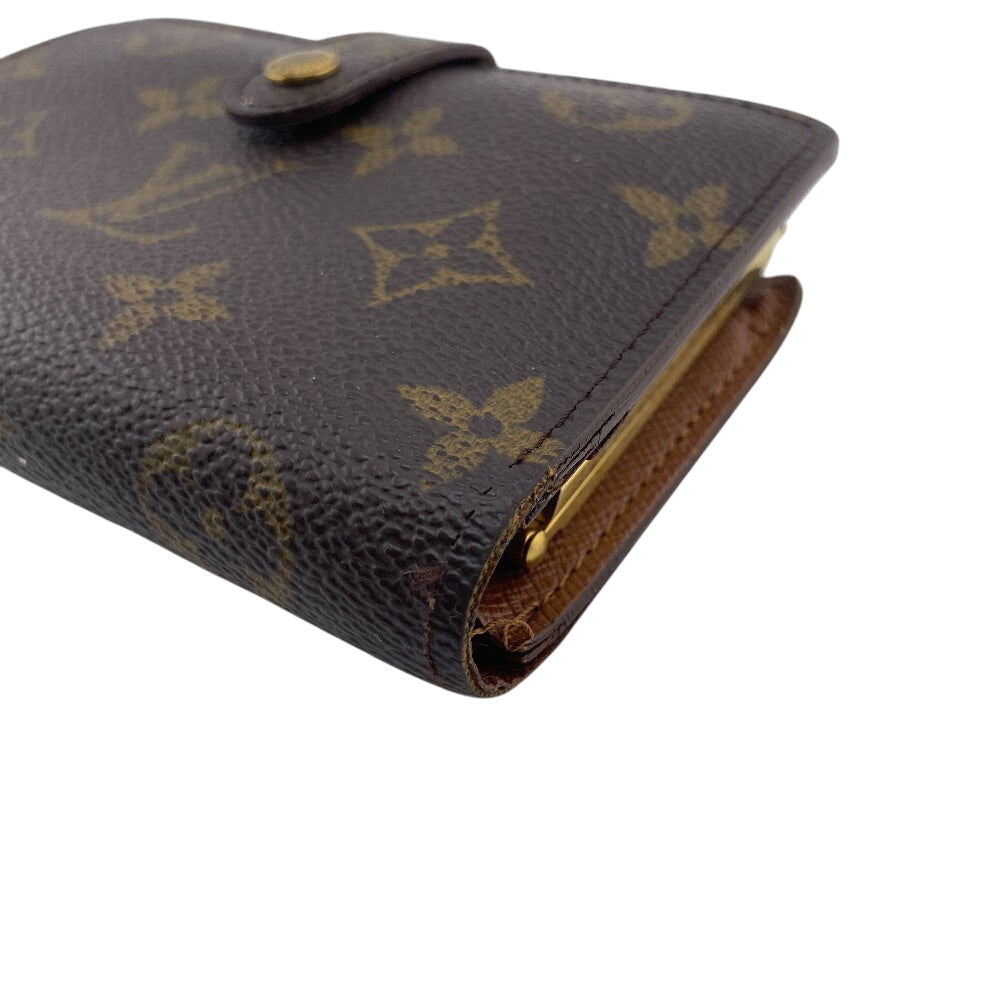 LOUIS VUITTON Bifold Wallet M61663 leather Brown Monogram Porto Monet Wienois