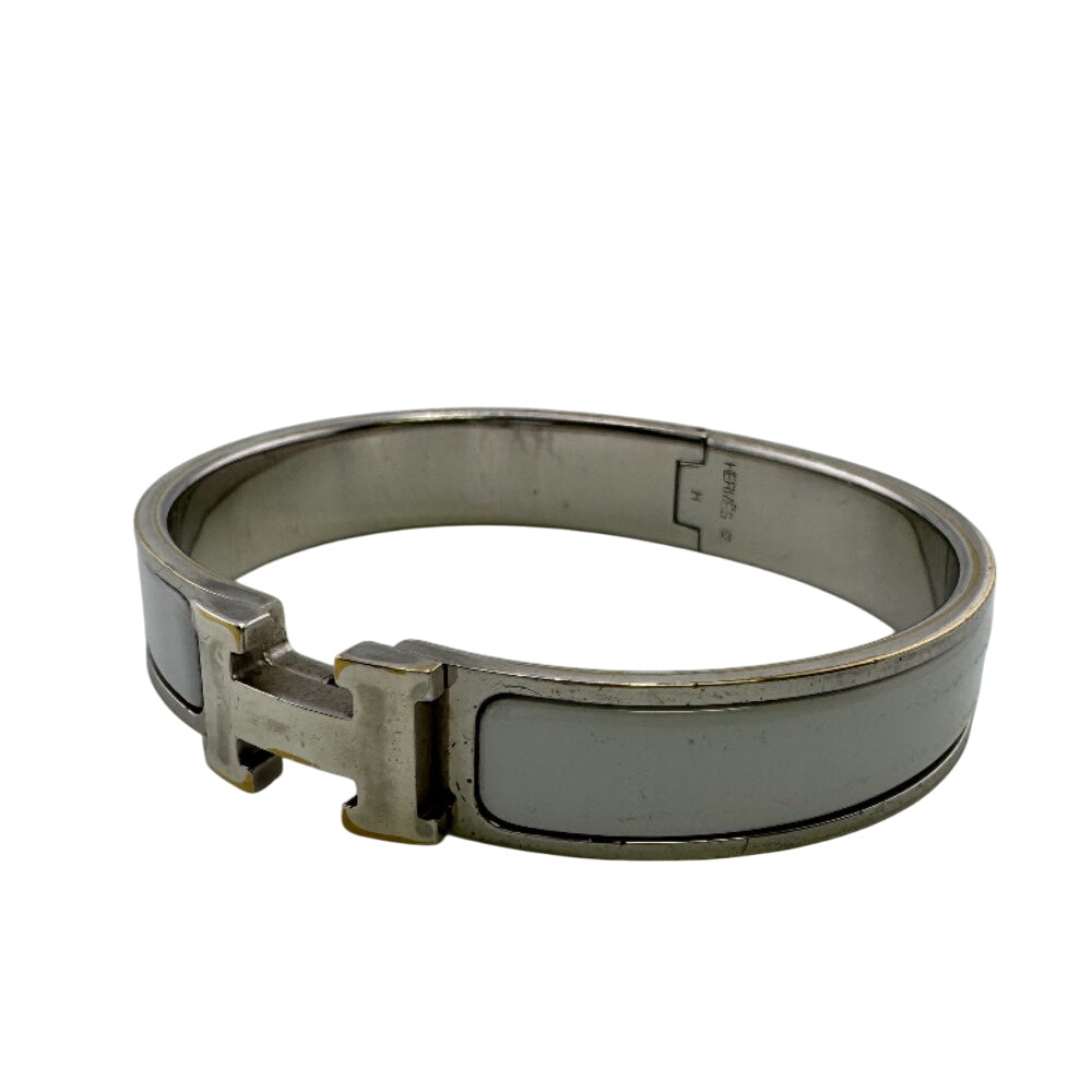 HERMES Bangle metal Silver Shippo chipped clicclacPM