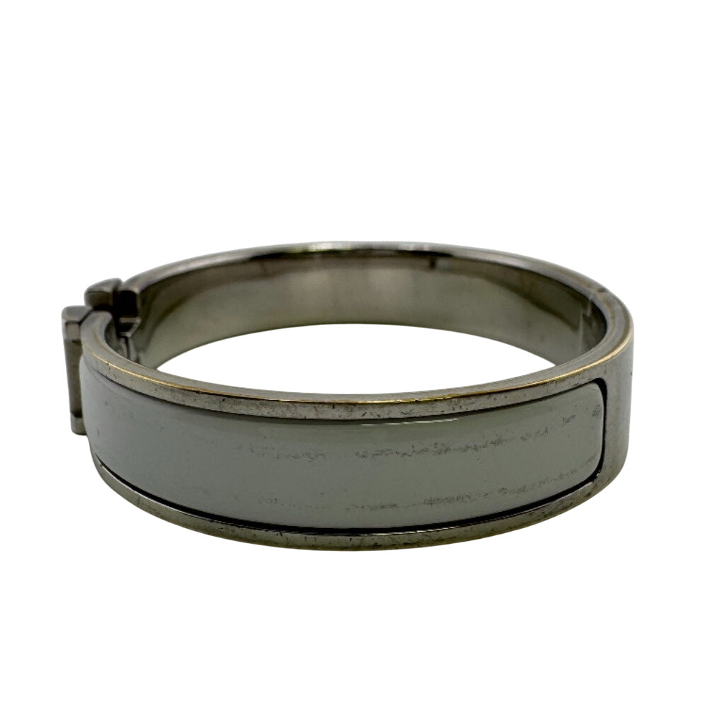 HERMES Bangle metal Silver Shippo chipped clicclacPM