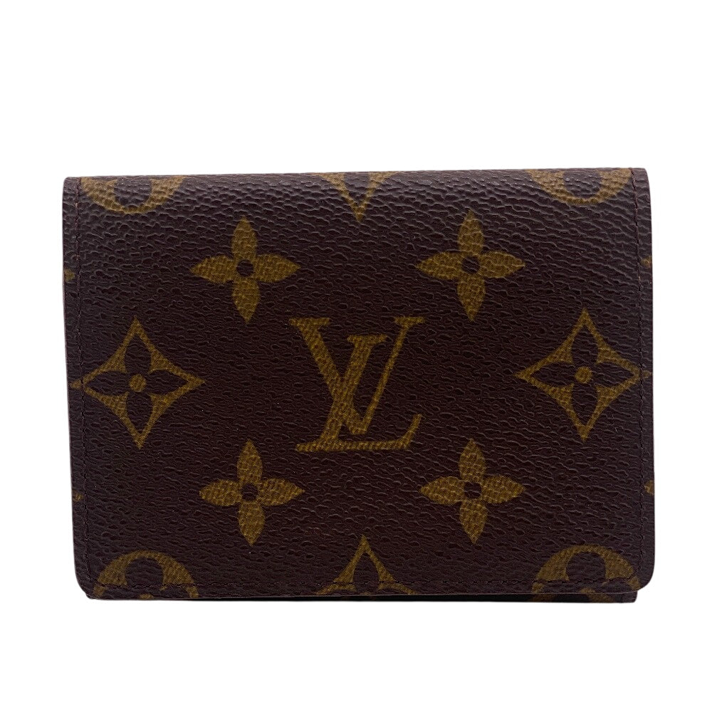 LOUIS VUITTON Card Case leather Brown Monogram Amberop Cult de Visit