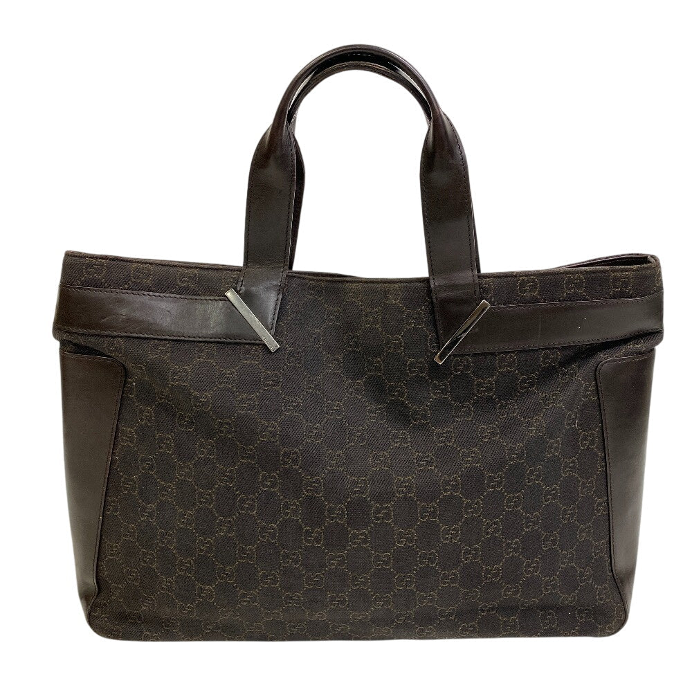 GUCCI Tote Bag 73982 Leather, Canvas Brown GG pattern