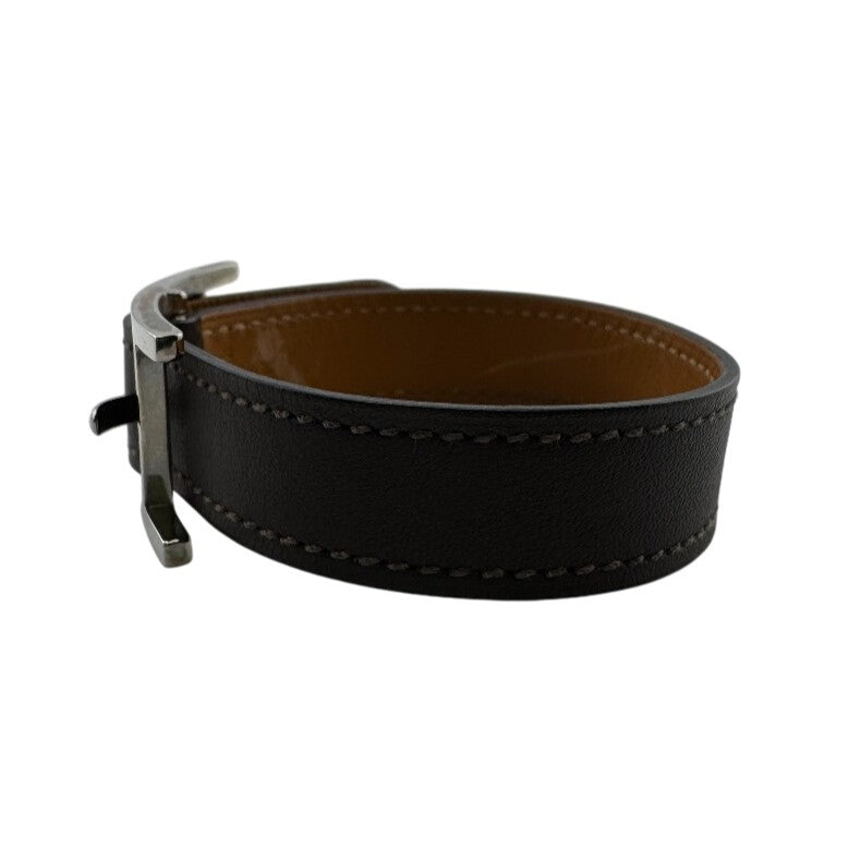 HERMES bracelet leather Brown Bapi Dubrutur M
