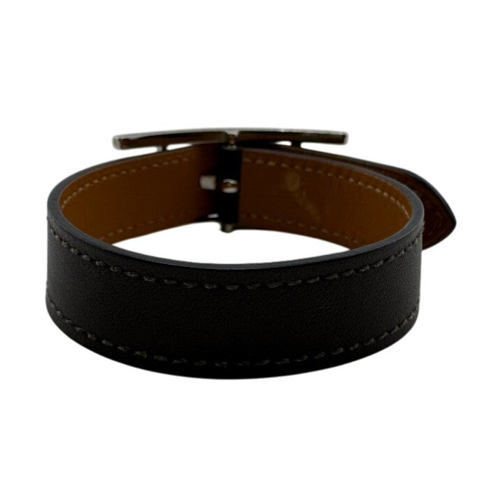 HERMES bracelet leather Brown Bapi Dubrutur M