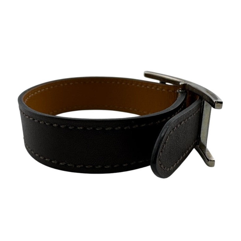 HERMES bracelet leather Brown Bapi Dubrutur M