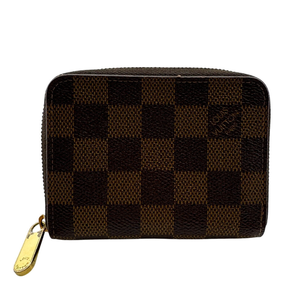 LOUIS VUITTON Coin case N63070 Damier Brown Damier Pattern Zip around purse