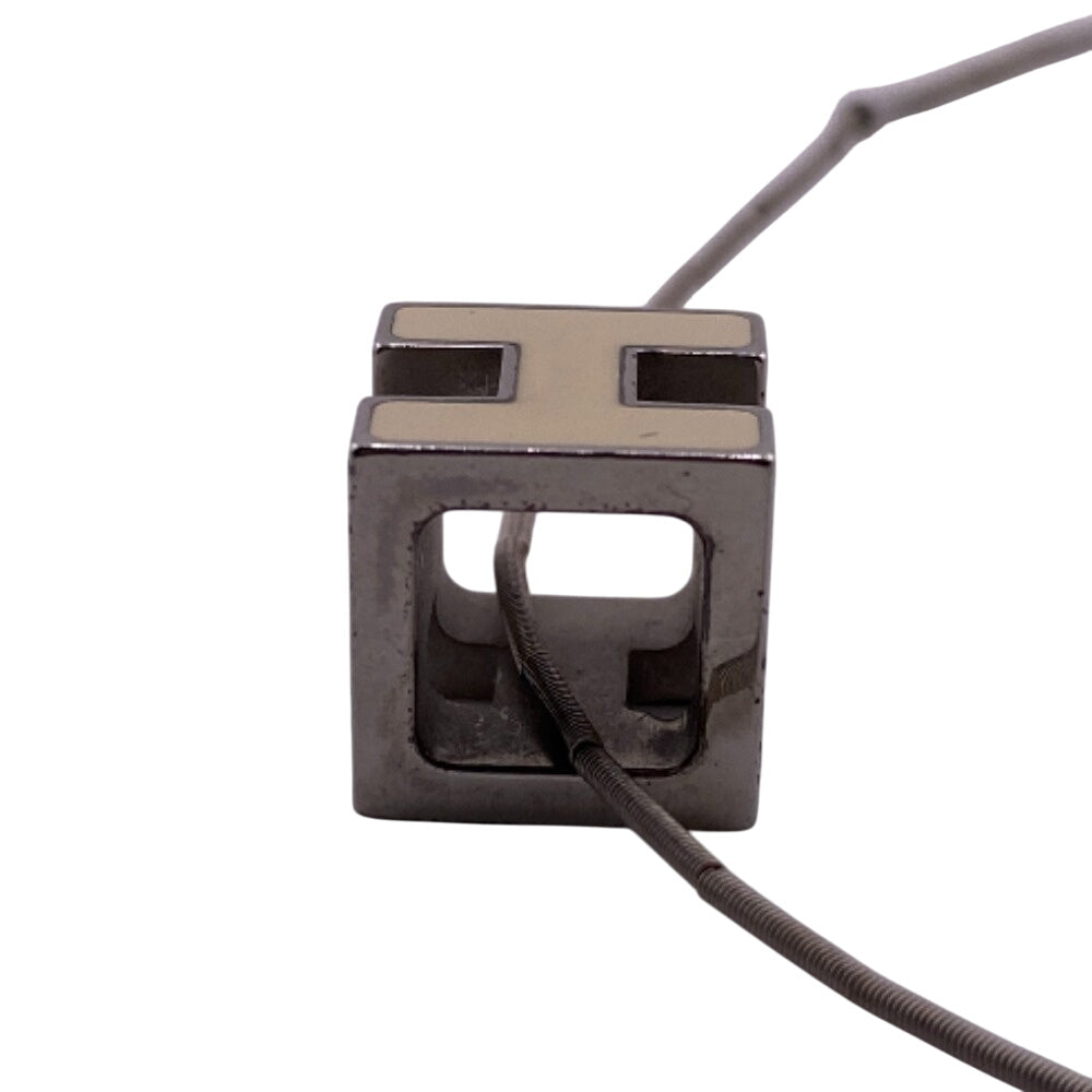HERMES Necklace metal white Cardue Ash