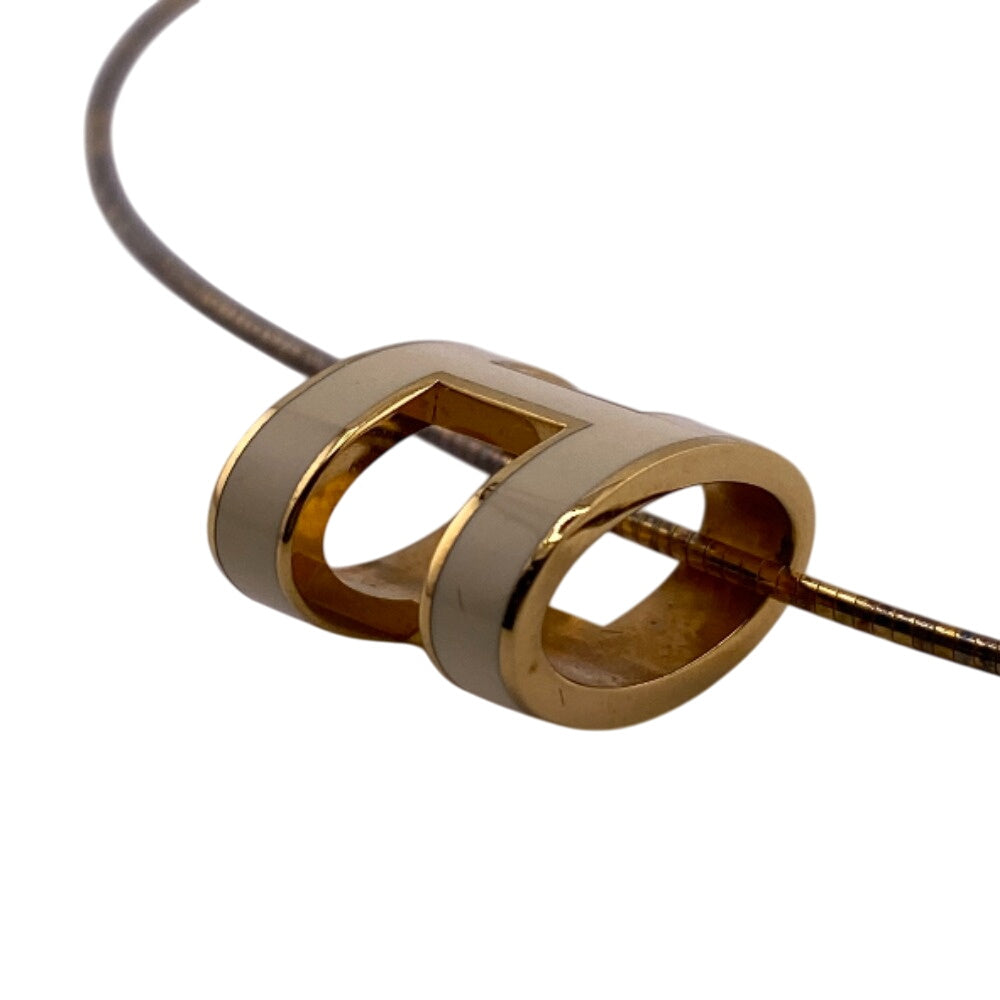 HERMES Necklace Metal Metal white Pop ash