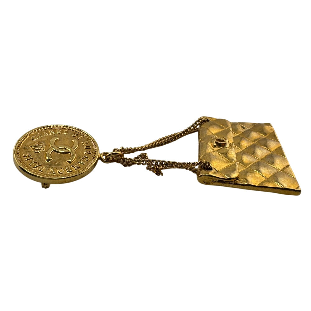 CHANEL Brooch Gold Plated gold