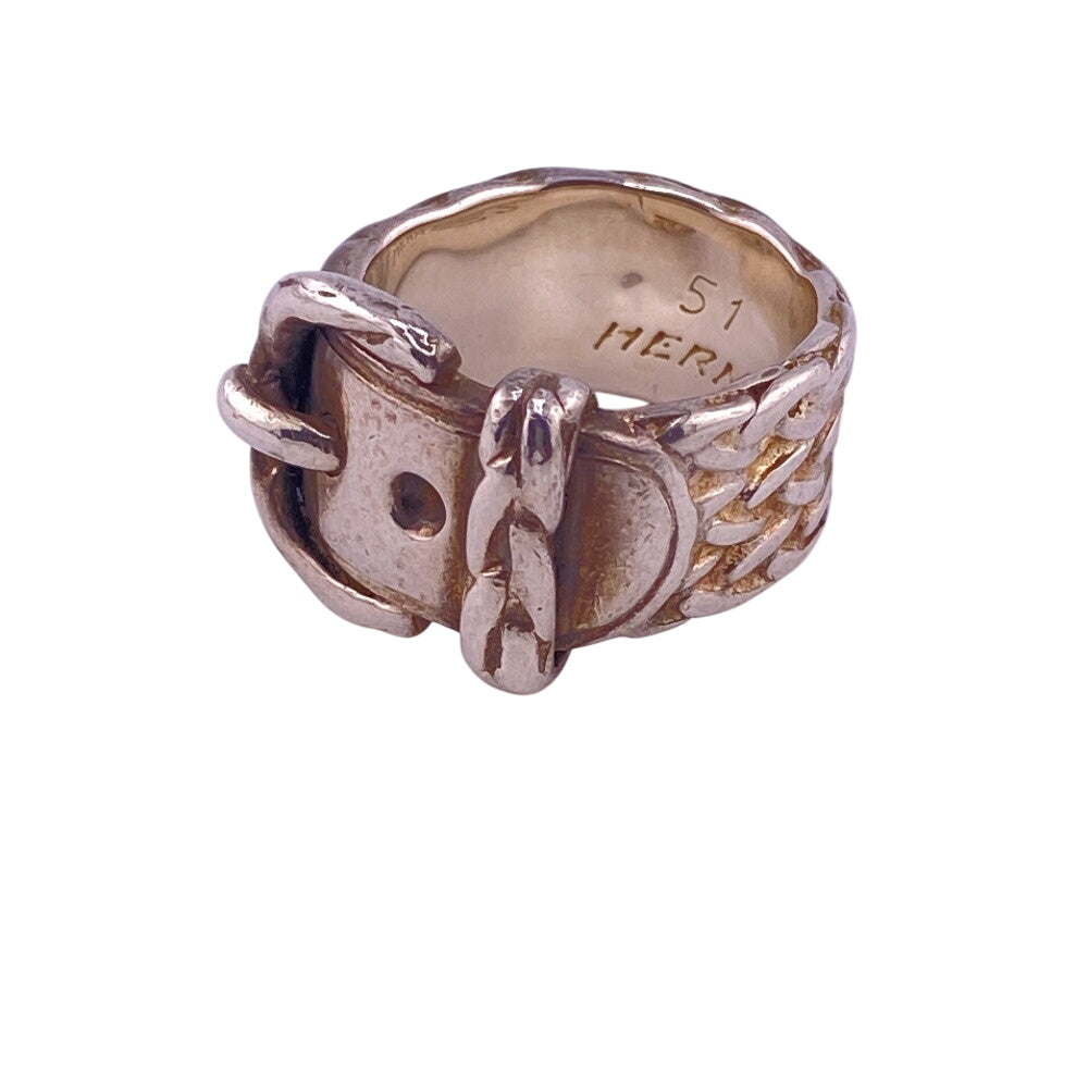 HERMES Ring Silver Silver Diane 51号