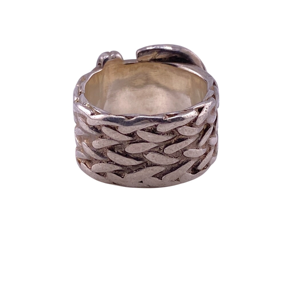 HERMES Ring Silver Silver Diane 51号