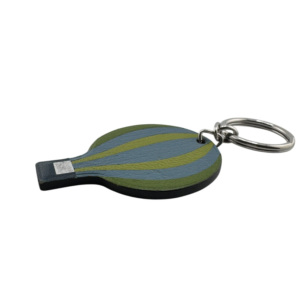 HERMES key ring leather green