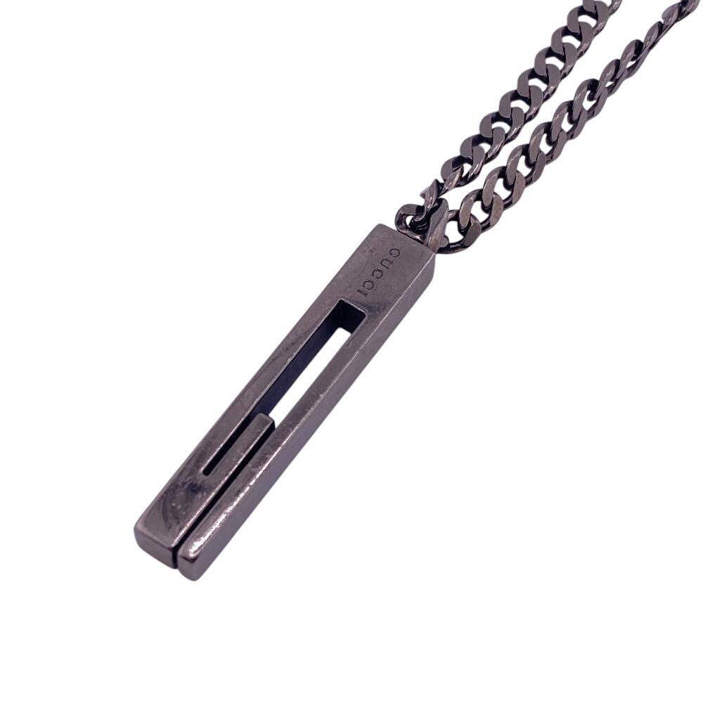 GUCCI Necklace Silver925 black Cutout G