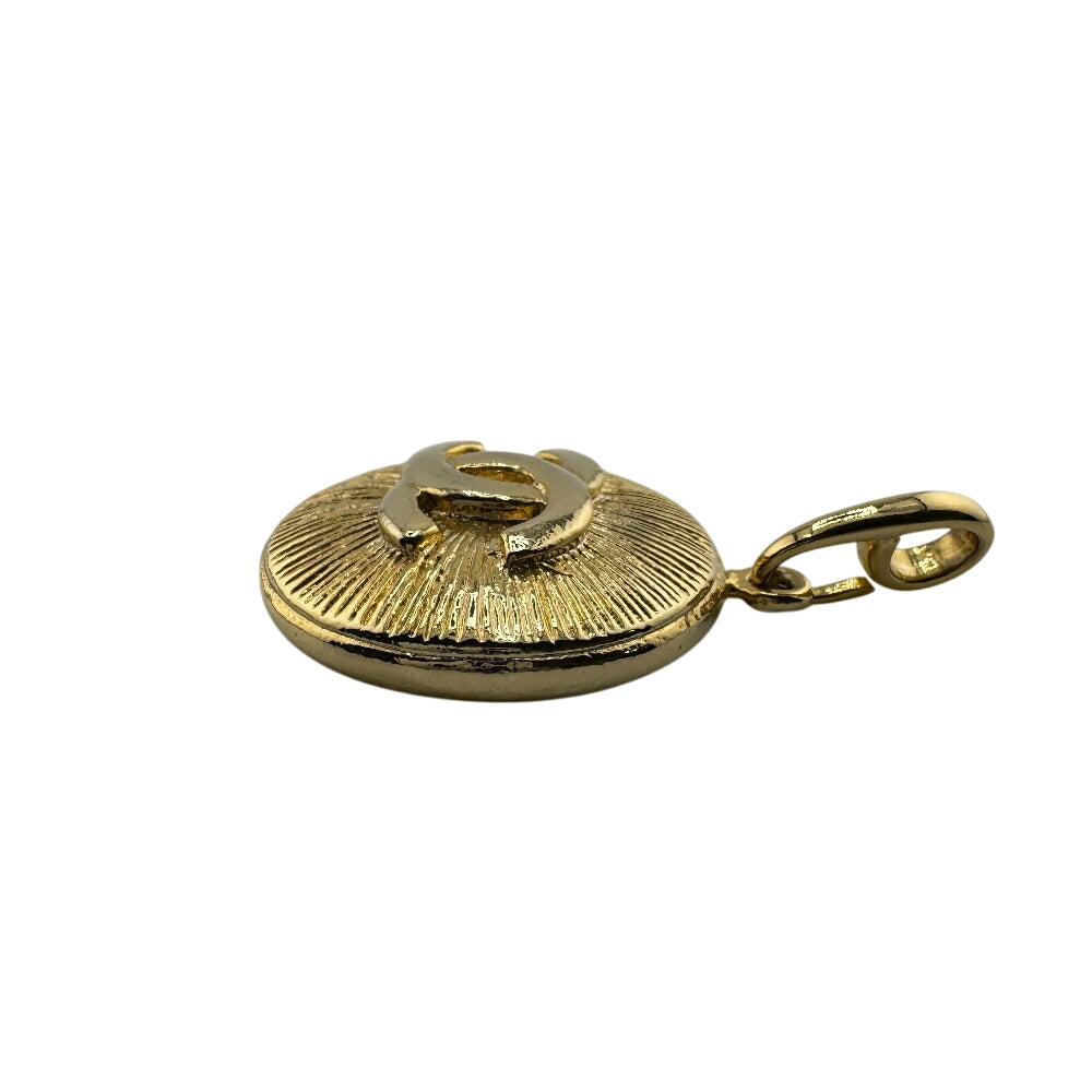 CHANEL Necklace Gold Plated gold COCO Mark