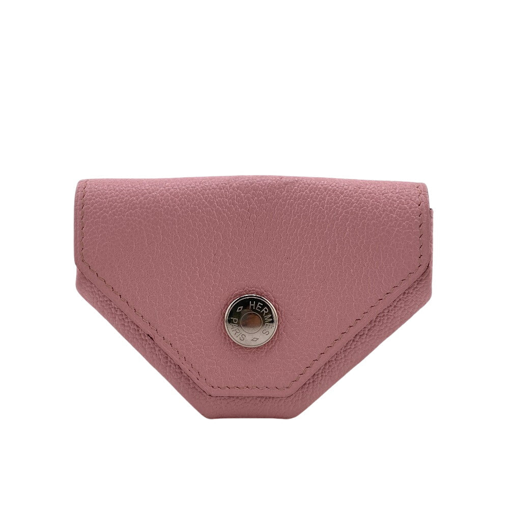 HERMES Coin case Shave pink Le vin quatre verso