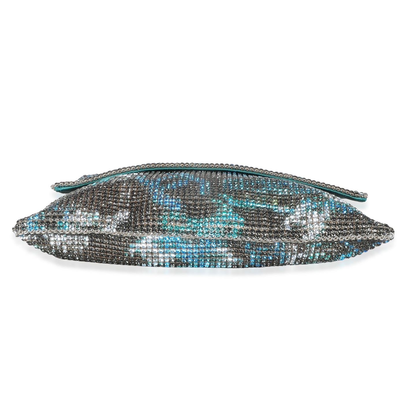 Chanel Silver Blue Graffiti CC Chainmail Flap Bag