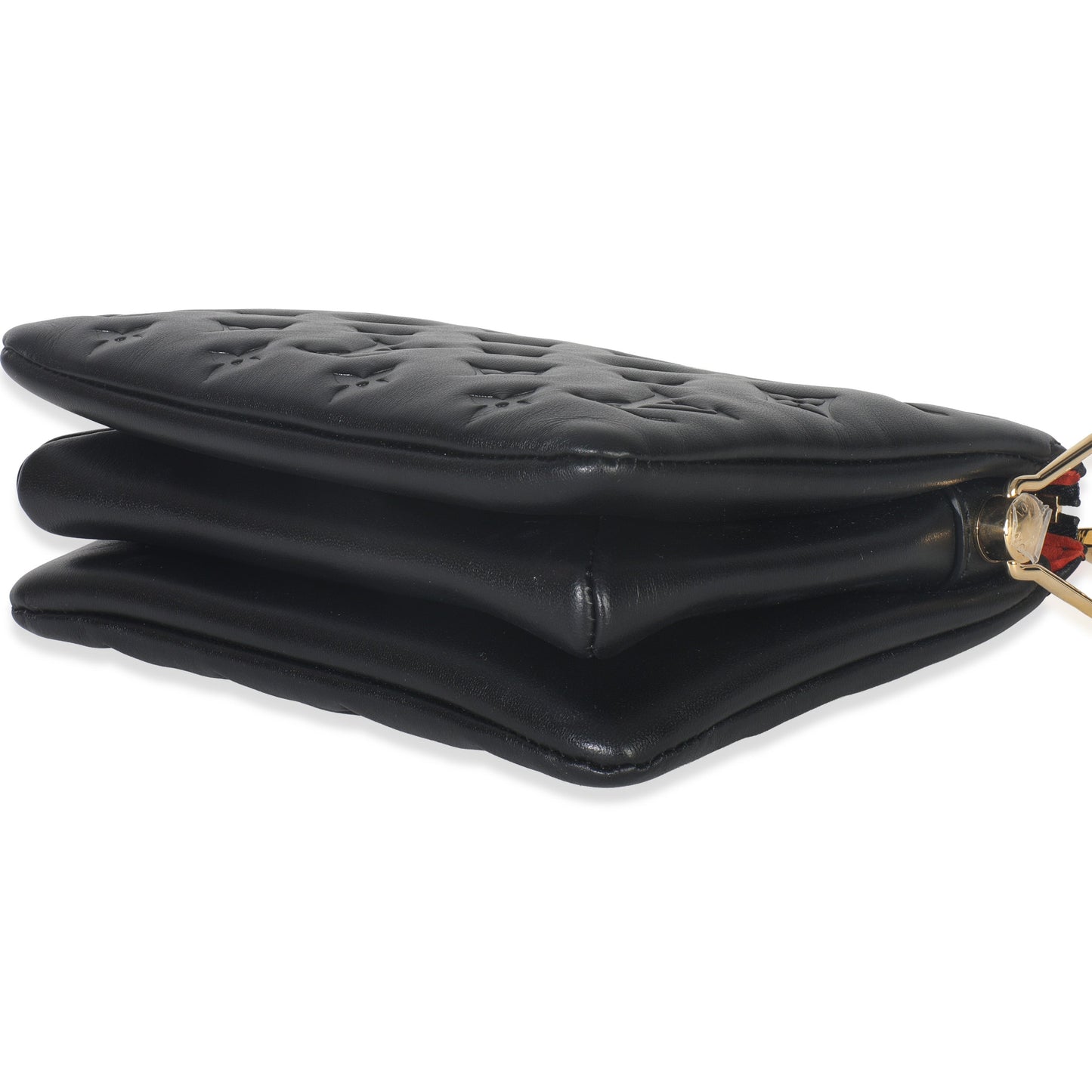 Louis Vuitton Black Monogram Embossed Lambskin Coussin BB