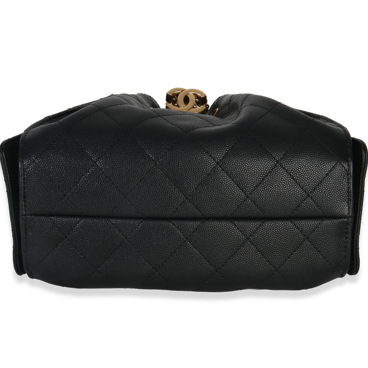 Chanel 26P Black Quilted Caviar Mini Chanel 25 Hobo Handbag