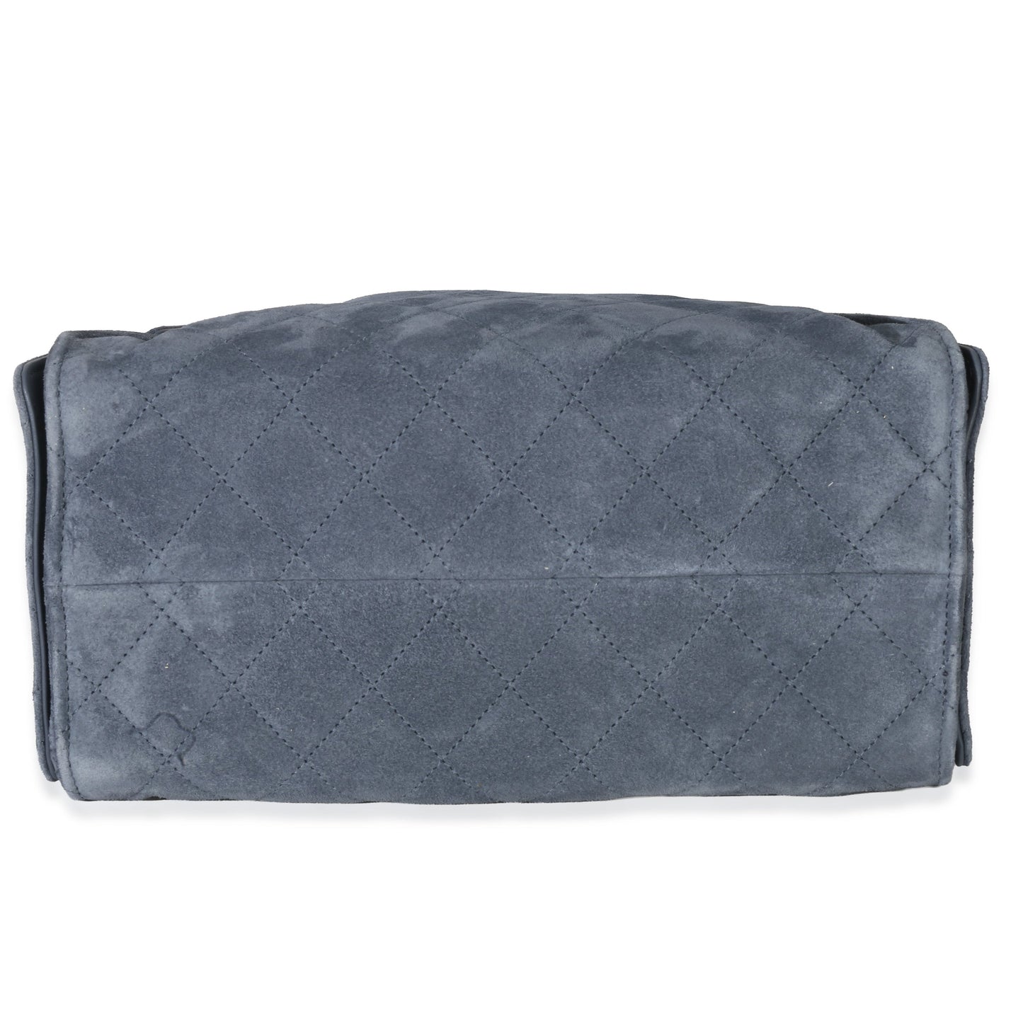 Chanel Blue Quilted Suede Small Chanel 25 Hobo