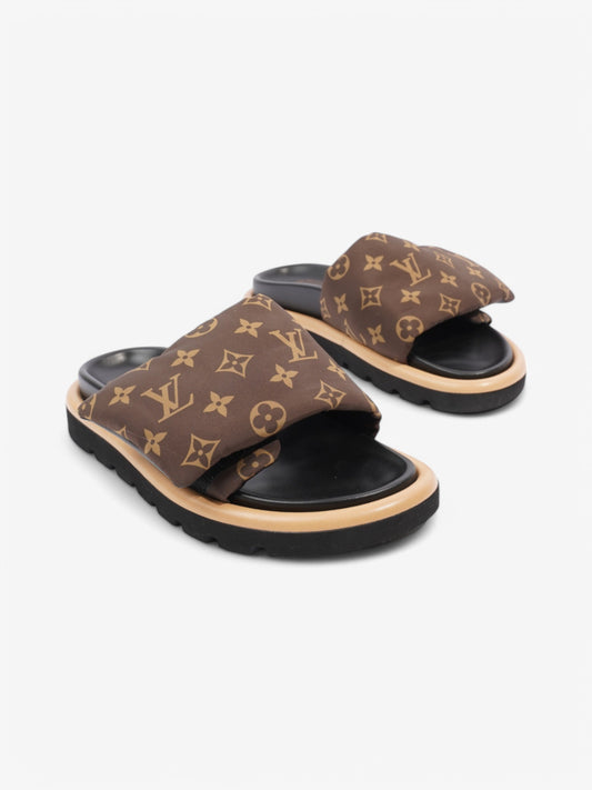 Louis Vuitton Pool Pillow Slides Brown / Beige  Nylon EU 38 UK 5