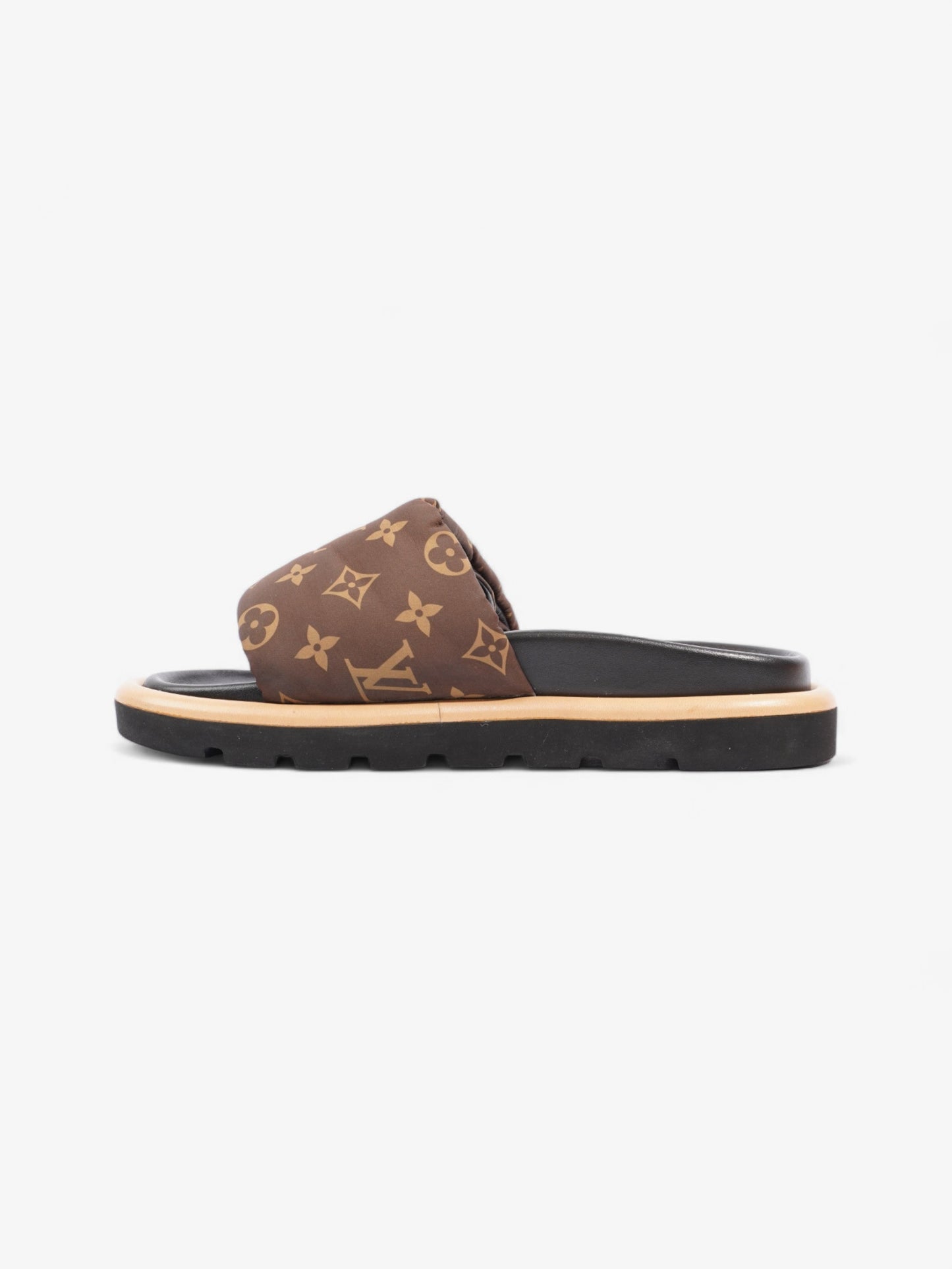 Louis Vuitton Pillow Slides Black / Brown Monogram Nylon EU 39 UK 6