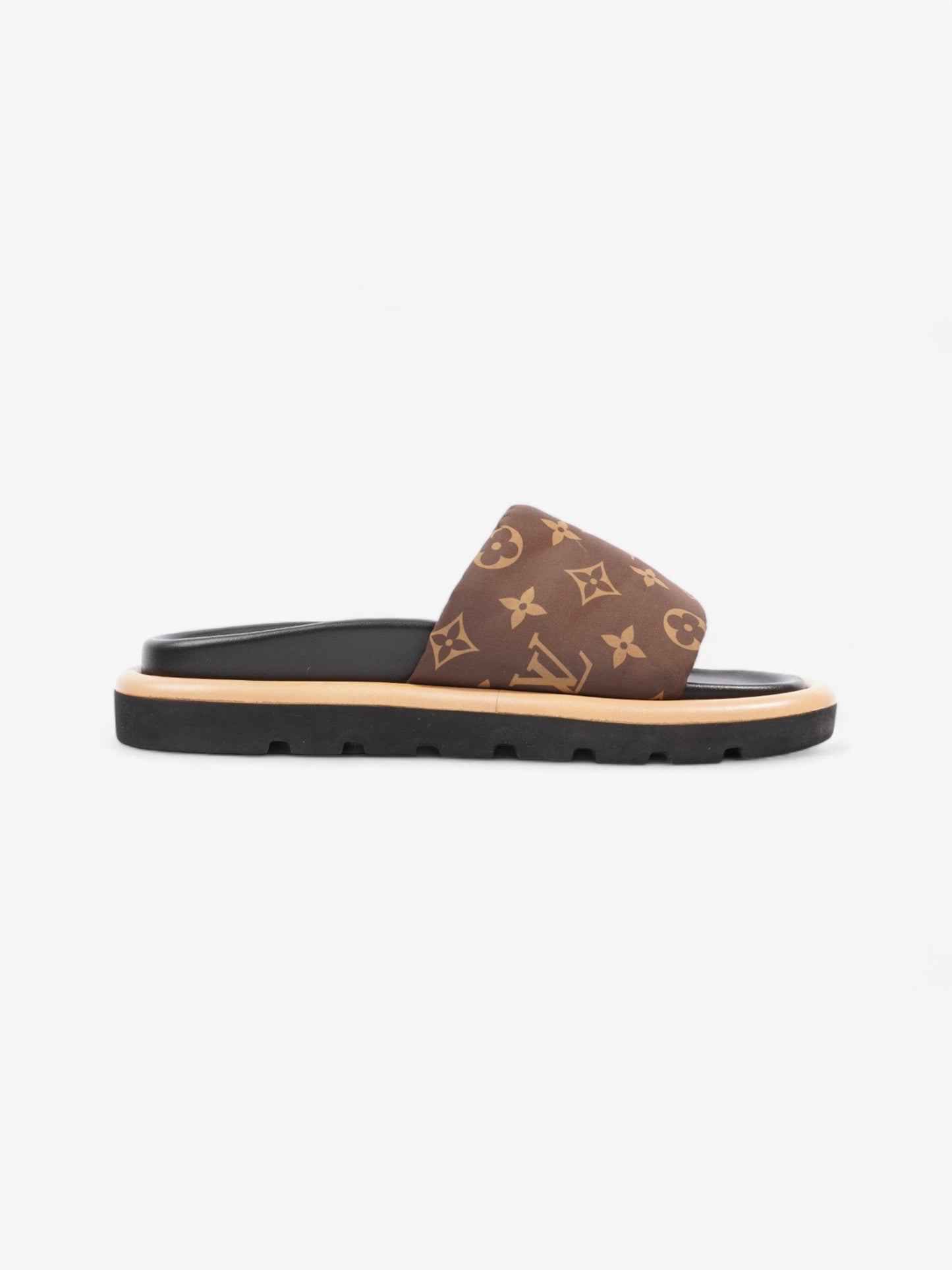 Louis Vuitton Pillow Slides Black / Brown Monogram Nylon EU 39 UK 6