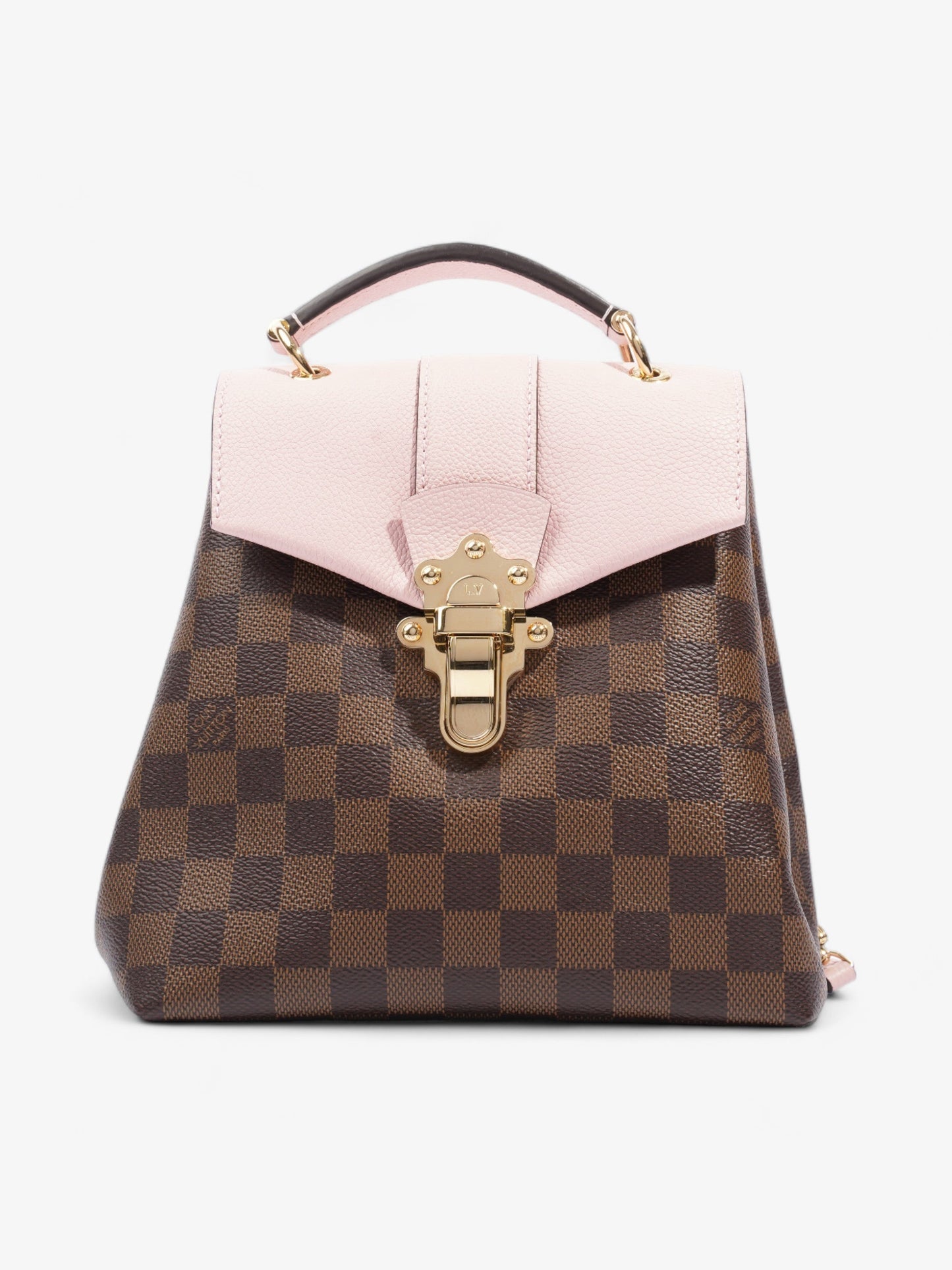 Louis Vuitton Clapton Backpack Damier Ebene / Pink Coated Canvas