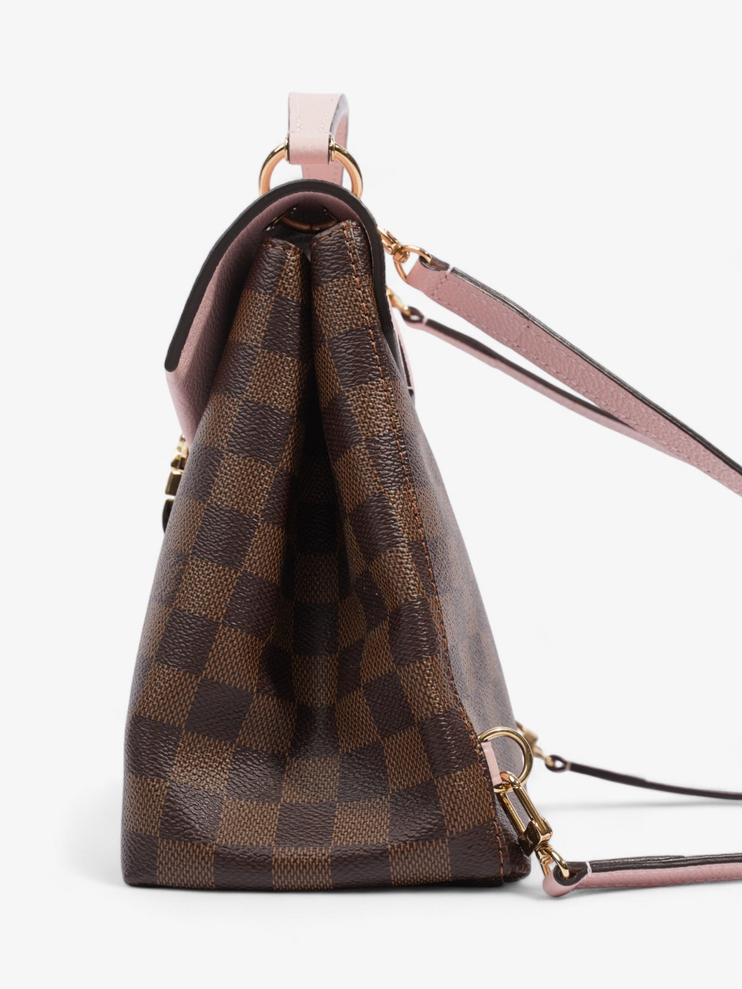Louis Vuitton Clapton Backpack Damier Ebene / Pink Coated Canvas