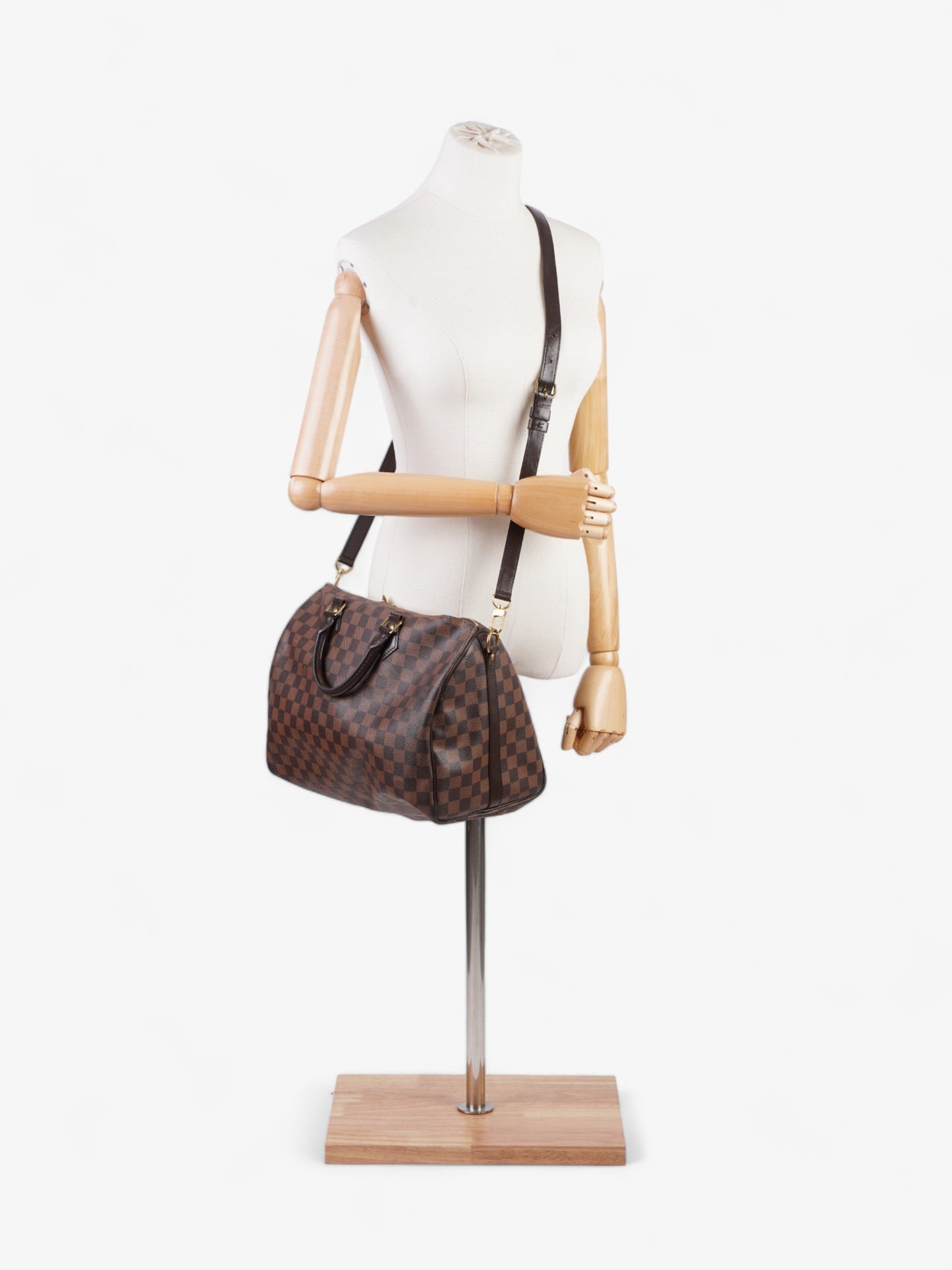 Louis Vuitton Speedy BandouliÃ¨re 35 Damier Ebene Coated Canvas