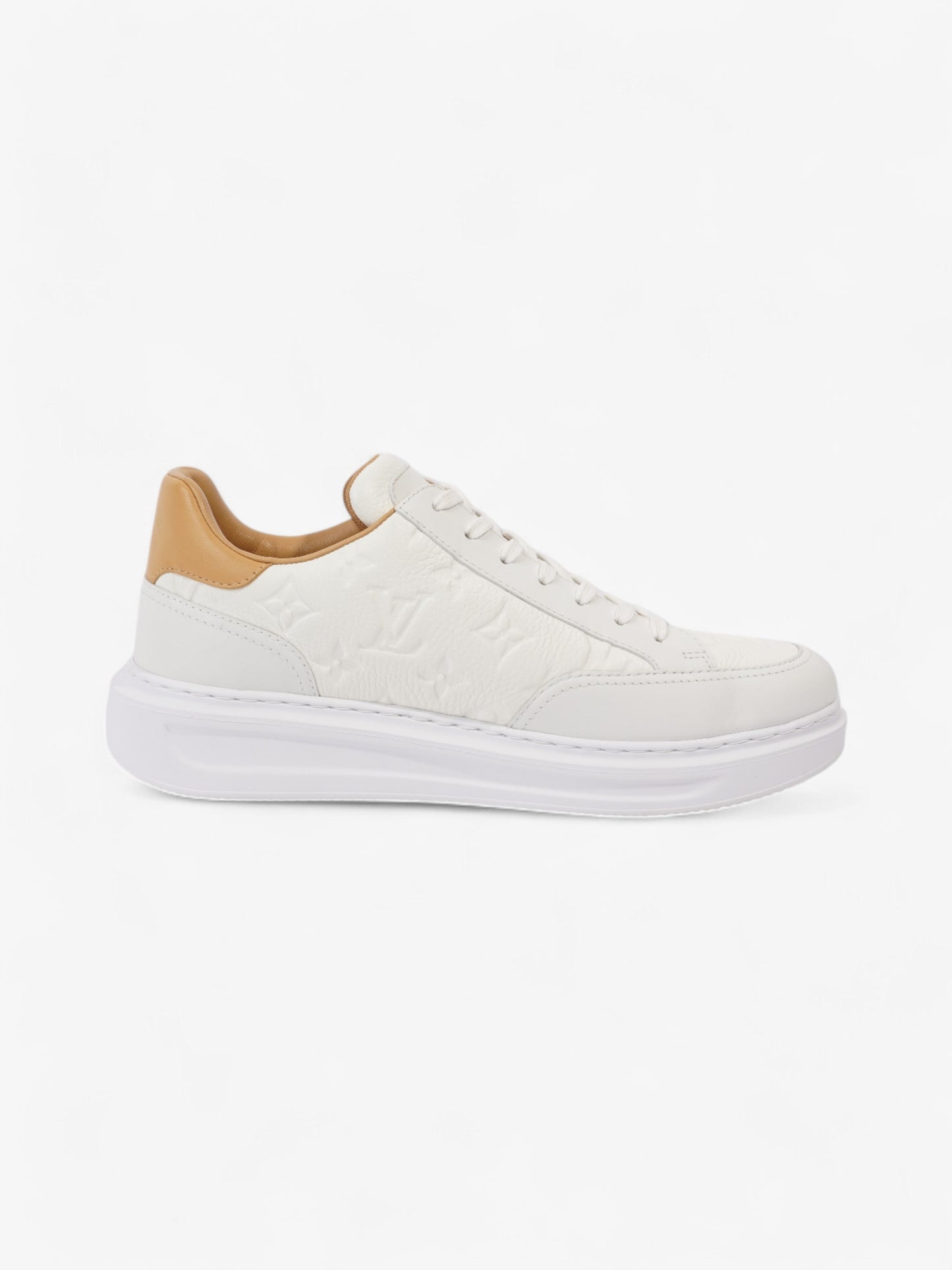 Louis Vuitton Beverley Hills White  / Beige  Leather EU 41.5 UK 7.5