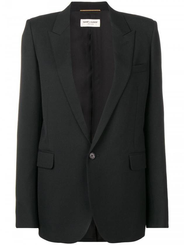 Luxury Saint Laurent Trending 2025 Women's Single Breasted Blazer Virgin Wool Jacket Black