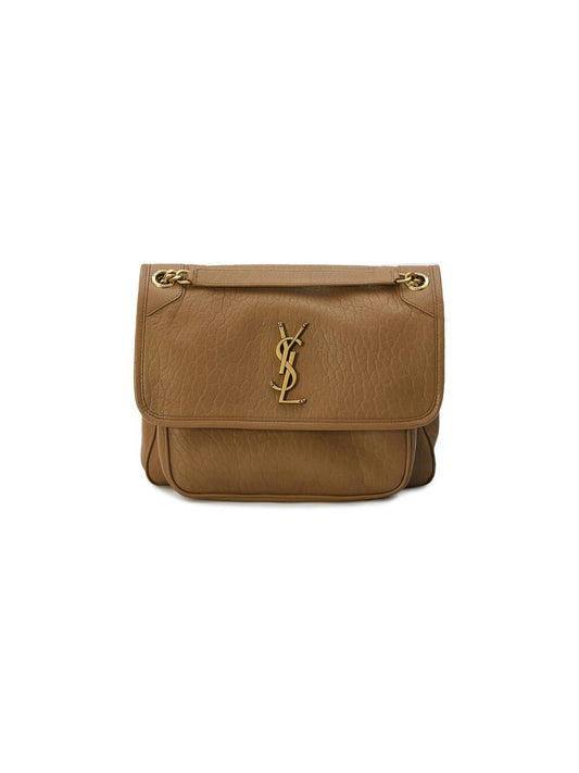 Luxury Saint Laurent Trending 2025 Women's Medium Niki Grained Lambskin Bag in Nude & Neutrals | Size UNICA | 633178AACYT