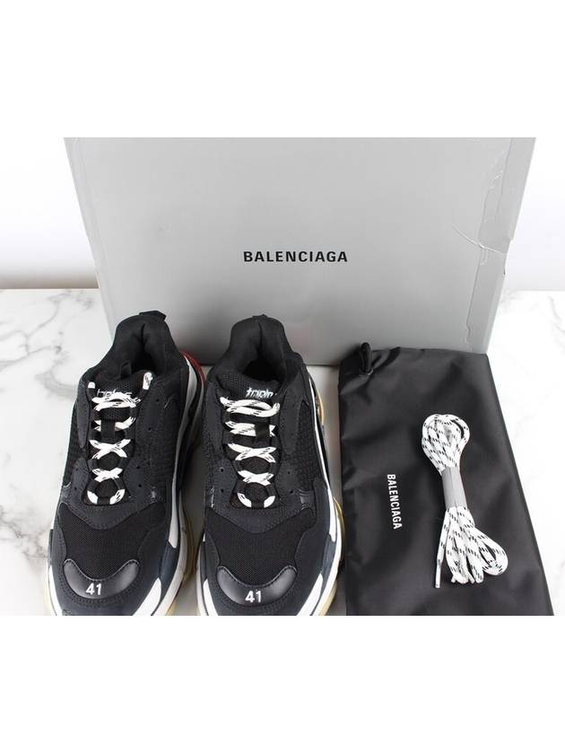 Luxury Balenciaga Trending 2025 Triple S sneakers black red 41 260