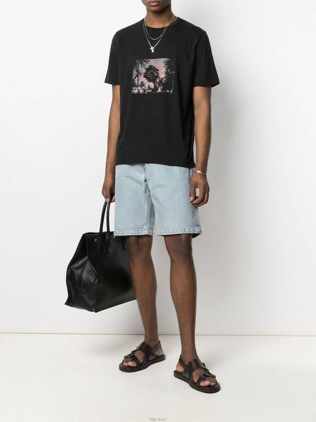 Luxury Saint Laurent Trending 2025 Paris Sunset Short Sleeve T-Shirt Black