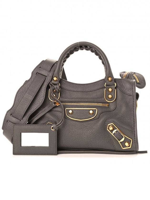 Luxury Balenciaga Trending 2025 Metallic Edge Mini City Tote Bag Grey