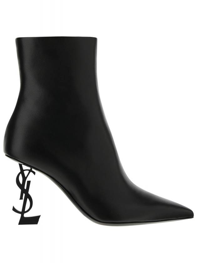 Luxury Saint Laurent Trending 2025 Opyum Ankle Middle Boots Heel Black