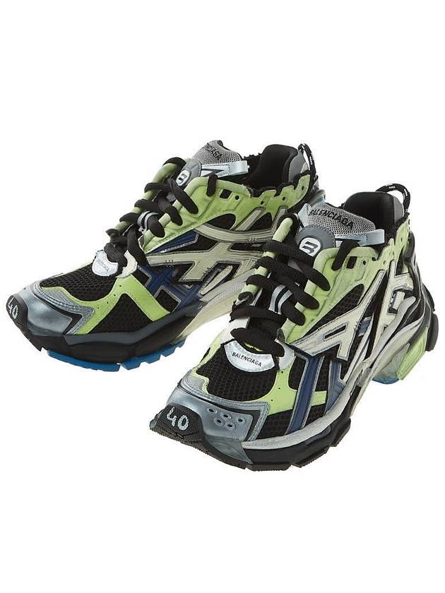 Luxury Balenciaga Trending 2025 Runner Low Top Sneakers Green Black Blue