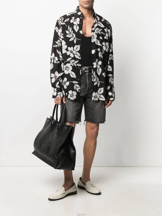 Luxury Saint Laurent Trending 2025 Washing Denim Bermuda Shorts Grey