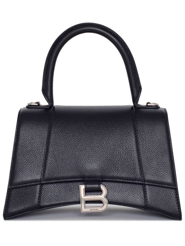 Luxury Balenciaga Trending 2025 Hourgrass Small Grained Calfskin Cross Bag Black