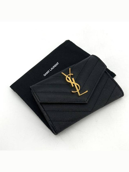 Luxury Saint Laurent Trending 2025 Envelope gold card wallet 414404