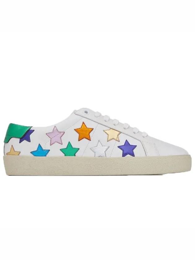 Luxury Saint Laurent Trending 2025 Women's California Multimetal Star Low Top Sneakers White