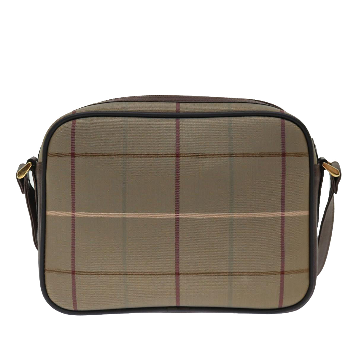 Luxury BurberrySs Nova Check Shoulder Bag Canvas Beige Auth ac2880
