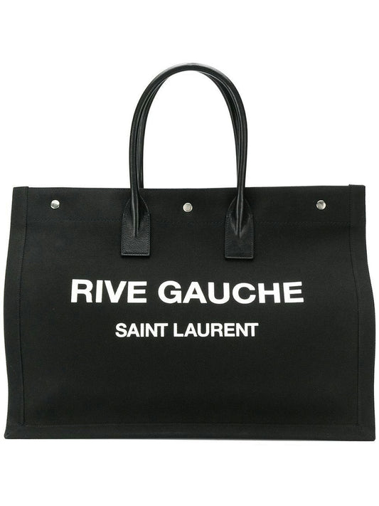 Luxury Saint Laurent Trending 2025 Men's Rive Gauche Large Tote Bag in Black | 509415FAAVR Color 1070