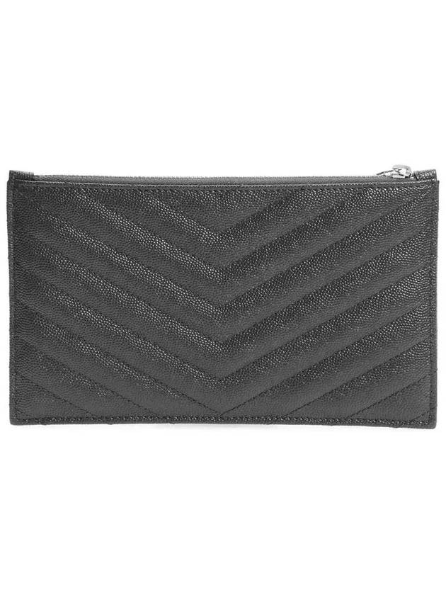 Luxury Saint Laurent Trending 2025 Silver Hardware Matelasse Pouch Bag Grey