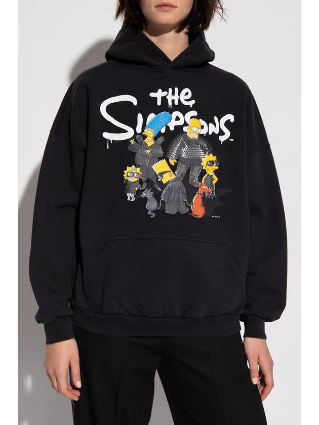 Luxury Balenciaga Trending 2025 The Simpsons Printed Hoodie Black