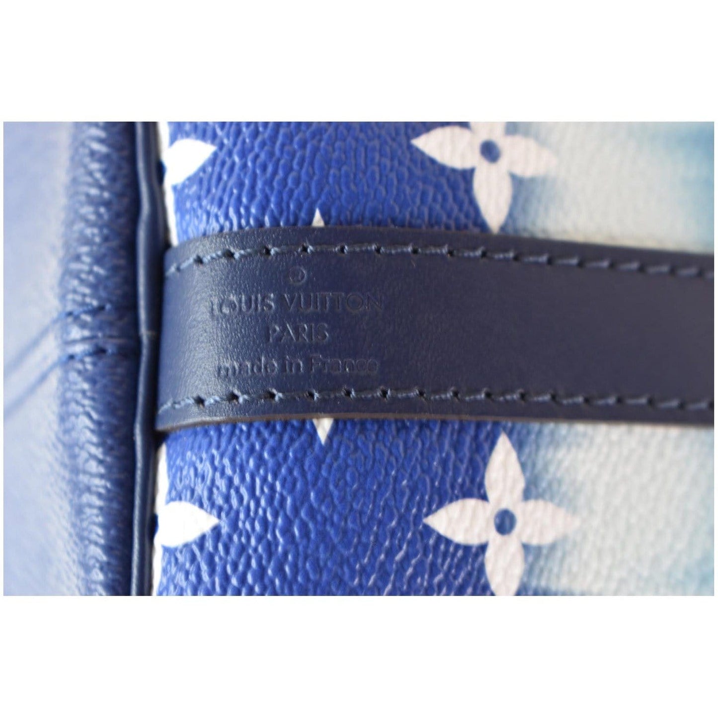 LOUIS VUITTON Escale Speedy 30 Bandouliere Monogram Canvas Shoulder Bag Blue