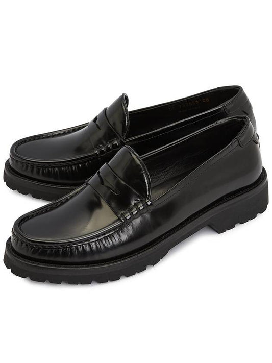 Luxury Saint Laurent Trending 2025 Monogram Leather Loafers Black