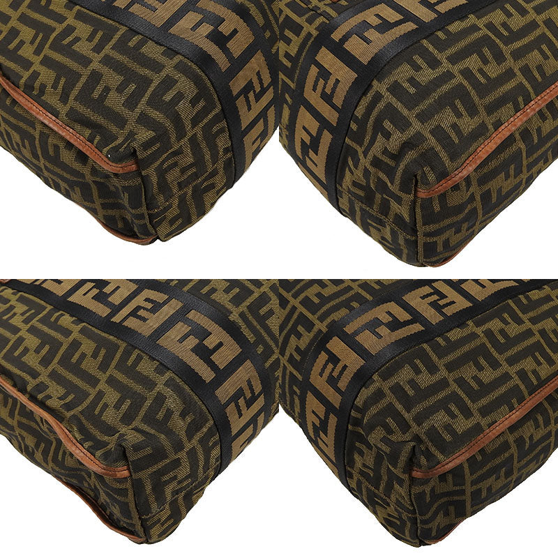 FENDI Handbag 7VA158 Canvas, Leather Brown Zucca Women