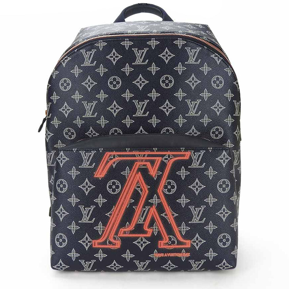 LOUIS VUITTON Backpack M43676 Monogram Navy Up side down Apollo mens