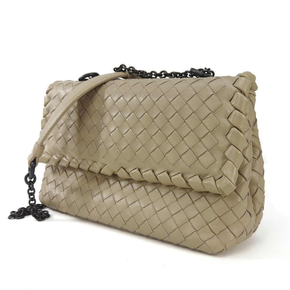 BOTTEGAVENETA Shoulder Bag leather beige INTRECCIATO Women